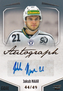 Hokejová karta Jakub Naar Goal Cards 2022-23 Série 2 Autographed č.133