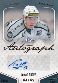 Hokejová karta Lukáš Pajer Goal Cards 2022-23 Série 2 Autographed č.136