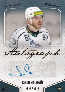 Hokejová karta Jakub Sklenář Goal Cards 2022-23 Série 2 Autographed č.137