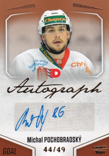 Hokejová karta Michal Pochobradský Goal Cards 2022-23 Série 2 Autographed č.149