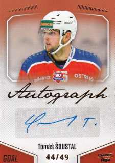 Hokejová karta Tomáš Šoustal Goal Cards 2022-23 Série 2 Autographed č.155