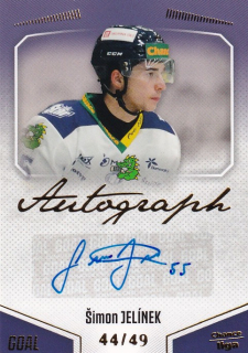 Hokejová karta Šimon Jelínek Goal Cards 2022-23 Série 2 Autographed č.162