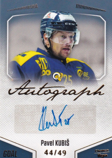 Hokejová karta Pavel Kubiš Goal Cards 2022-23 Série 2 Autographed č.166
