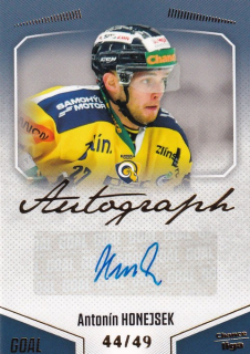 Hokejová karta Antonín Honejsek Goal Cards 2022-23 Série 2 Autographed č.168