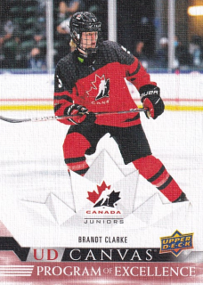 Hokejová karta Brandt Clarke UD S2 2022-23 Program od Excellence UD Canvas C259