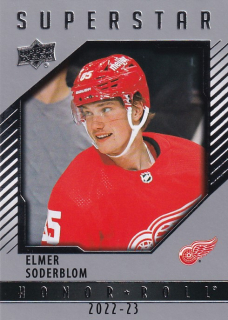 Hokejová karta Elmer Soderblom UD S2 2022-23 Honor Roll Superstar RC č. HR55