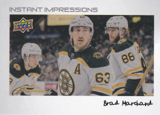 Hokejová karta Brad Marchand UD S2 2022-23 Instant Impressions č. PZ-34