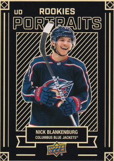 Hokejová karta Nick Blankenburg UD S2 2022-23 UD Portraits Rookies č. P-42