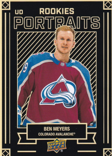 Hokejová karta Ben Meyers UD S2 2022-23 UD Portraits Rookies č. P-49