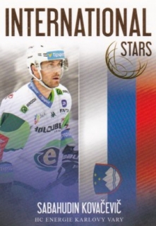 Hokejová karta Sabahudin Kovačevič OFS 2018-19 Série 2 International Stars