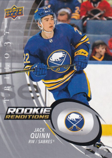 Hokejová karta Jack Quinn UD Trilogy 2022-23 Rookie Renditions č. RR-35