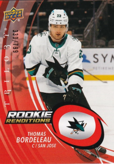 Hokejová karta Thomas Bordeleau UD Trilogy 2022-23 Rookie Renditions /799 RR-20