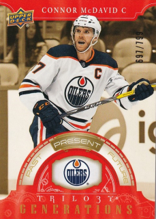 Hokejová karta Connor McDavid UD Trilogy 2022-23 Generations /799 č. TG-13B