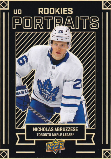 Hokejová karta Nicholas Abruzzese UD S2 2022-23 UD Portraits Rookies č. P-41