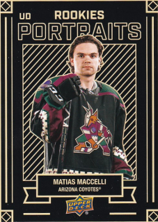 Hokejová karta Matias Maccelli UD S2 2022-23 UD Portraits Rookies č. P-60