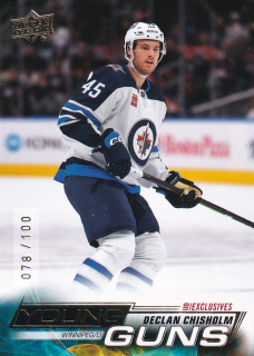 Hokejová karta Declan Chisholm UD S2 2022-23 Young Guns UD Exclusives /100 č.486