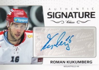 Hokejová karta Roman Kukumberg OFS 2018-19 Série 2 Authentic Signature Platinum 