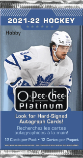 Balíček hokejových karet OPC Platinum 2021-22 Hobby