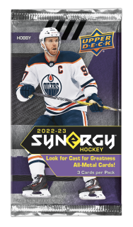 Balíček hokejových karet 2022-23 UD Synergy Hobby