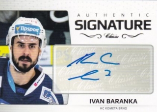 Hokejová karta Ivan Baranka OFS 2018-19 Série 2 Authentic Signature Platinum 