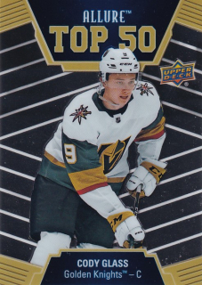 Hokejová karta Cody Glass UD Allure 2019-20 TOP 20 RC č. T50-25