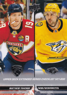 Hokejová karta Checklist 501-600 UD Extended 2022-23 řadová č.699