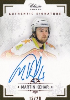 Hokejová karta Martin Kehar OFS 2018-19 Kladno XMAS Edition Authentic Sign.