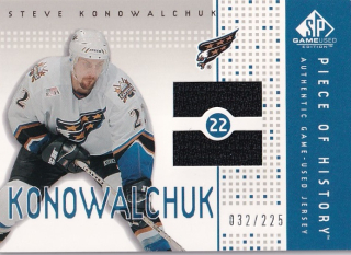 Hokejová karta Steve Konowalchuk SPGU 2002-03 Piece of History č. PH-KO