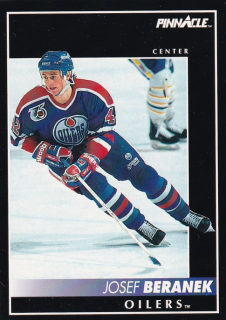 Hokejová karta Josef Beránek Pinnacle 1992-93 řadová č. 208