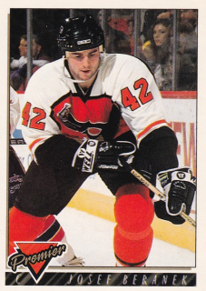 Hokejová karta Josef Beránek Topps Premier 1993-94 řadová č. 467