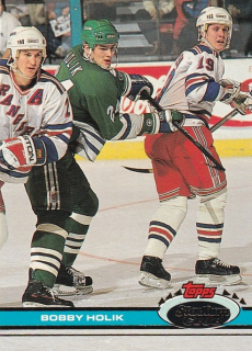 Hokejová karta Bobby Holík Topps 1991-92 řadová č. 299