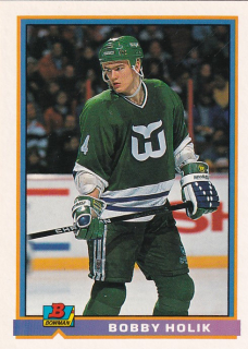 Hokejová karta Bobby Holík Topps Bowman 1991-92 řadová č. 18