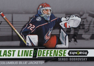 Hokejová karta Sergei Bobrovsky UD Synergy 2018-19 Las Line of Defense č. LD-9