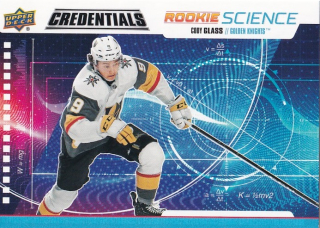 Hokejová karta Cody Glass UD Credentials 2019-20 Rookie Science č. RS-10