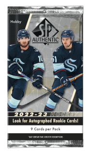 Balíček hokejových karet UD SP Authentic 2022-23 Hobby