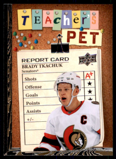 Hokejová karta Brady Tkachuk UD S1 2023-24 Teacher's Pet č. TP-7