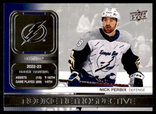 Hokejová karta Nick Perbix UD S1 2023-24 Rookie Retrospective č. RR-15