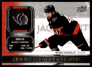 Hokejová karta Mark Kastelic UD S1 2023-24 Rookie Retrospective č. RR-4