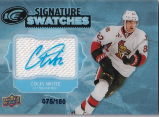 Hokejová karta Colin White UD Ice 2017-18 Signature Swatches /150 č. SS-CW