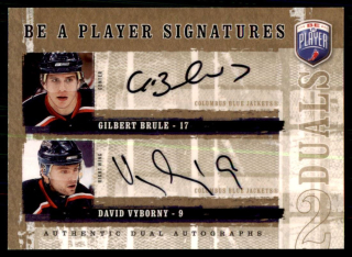 Hokejová karta David Výborný / Brule UD Be a Player 2006-07 Dual Signature D-BV