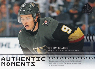 Hokejová karta Cody Glass UD SP Authentic 2019-20 Authentic Moments č. 113