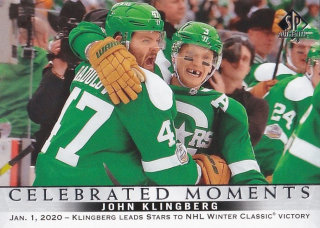 Hokejová karta John Klingberg UD SP Authentic 20-21 Celebrated Moments č. 101