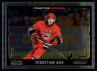 Hokejová karta Sebastian Aho OPC Platinum 2021-22 Photo Driven č. PD-6