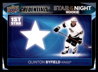 Hokejová karta Quinton Byfield UD Credentials 21-22 Star of the Night RC č.1SR-7
