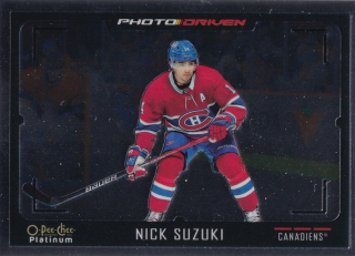 Hokejová karta Nick Suzuki OPC Platinum 2021-22 Photo Driven č. PD-7