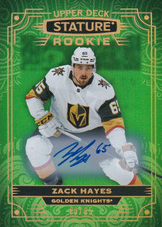 Hokejová karta Zack Hayes UD Stature Rookie Auto /65 č. 120