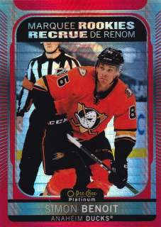 Hokejová karta Simon Benoit OPC Platinum 2021-22 Marquee Rookies Red Prism /199 č. 235