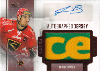Hokejová karta Tomáš Jiránek Goal S1 2022-23 Autographed Jersey 08/25 č. JA-06