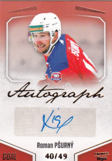 Hokejová karta Roman Pšurný Goal S1 2022-23 Autograph 40/49 č. A-71