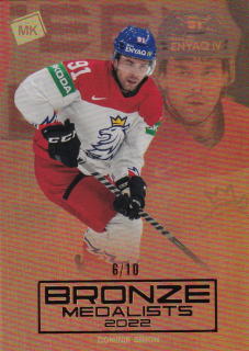 Hokejová karta Dominik Simon Moje kartičky 2022 Bronze Medalists 6/10 č. BM-18
